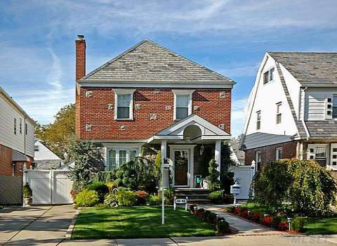 Bayside Hills Charming Expanded Center Hall Colonial 4 Bedroom 3.5 Baths, L.R W/ Fire Place, F.D Granite Eat-In Kitchen, Suite With Marble Bathroom Ag Pool, Private Backyard, House Of Workship