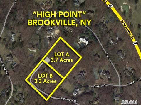 Outstanding 3.73 Acre Parcel Situated On One Of The Highest Points In Brookville.1/4 Mile Private Rd. To Be Maintained 50/50 By These Two Residences. School Bus Will Pick Up In Front Of House.