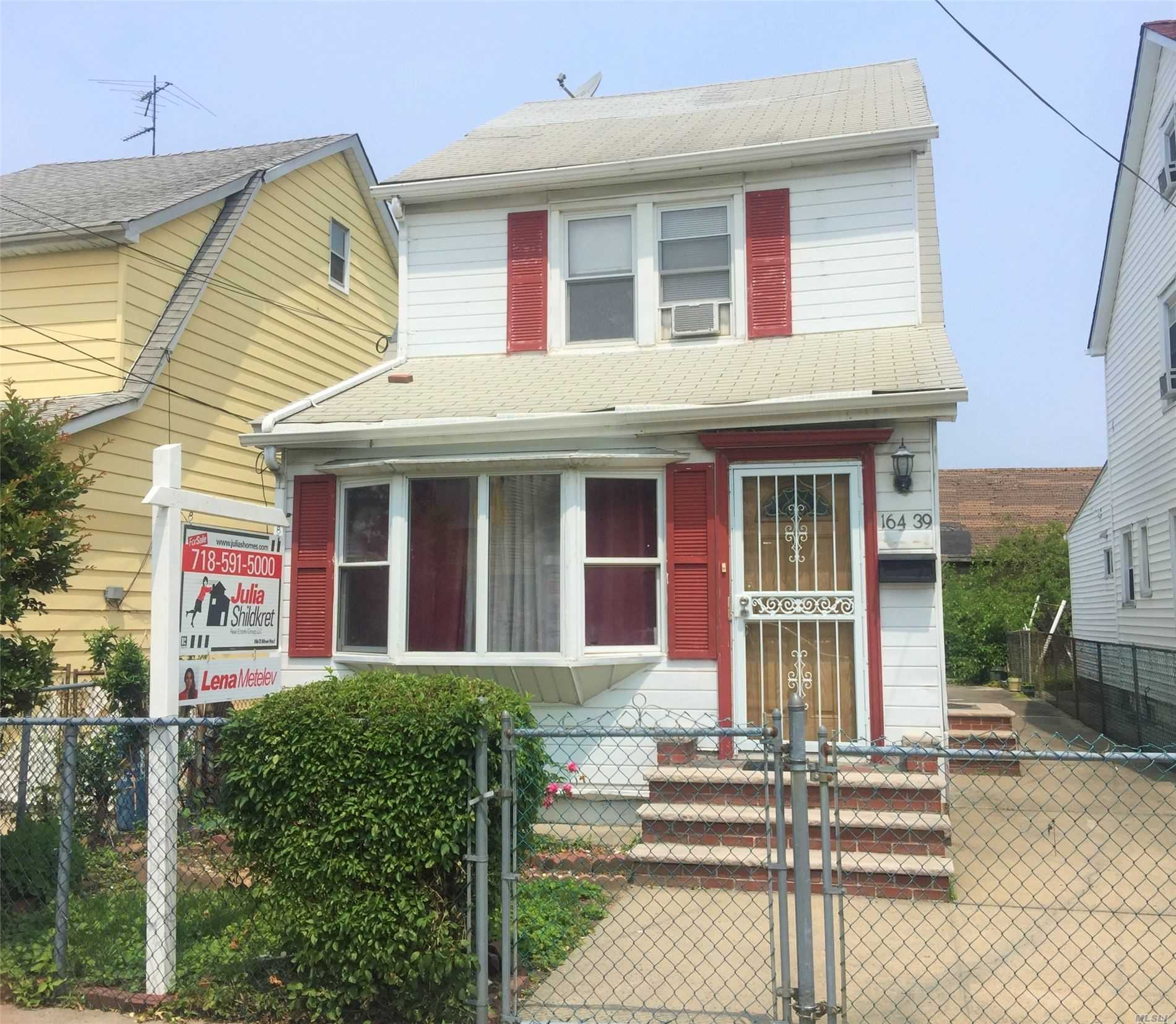 A rare opportunity in Fresh Meadows, this frame colonial is zoned for R3-2, making it ideal whether you are looking for an investment or a home to live in while supplementing your income. Located in Fresh Meadows, close to St. John&rsquo;s University and mass transit (the Q65 bus is half a block away), this unique home features a total of 4 bdrms, 2.5 bths,  plus a finished bsmt!