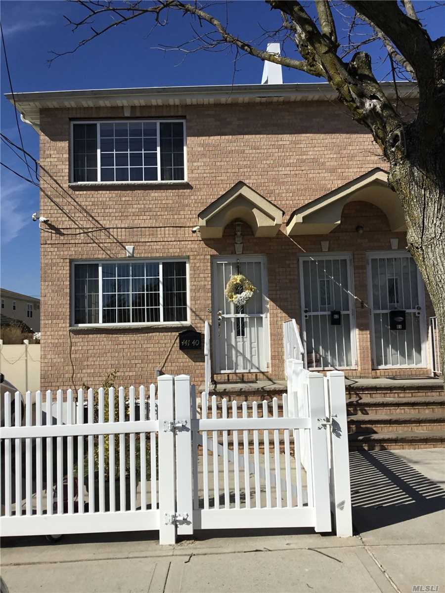 Semi detached one family in Prime Rosedale close to all. Features Lr, Dr, Kit, Bedroom on first floor. 2 Br full bath on second with full bath. Basement is full finished with OSE.