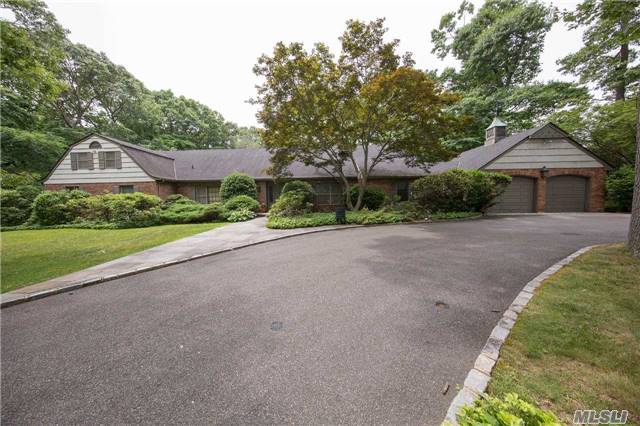 Sprawling 4, 000+ Sq. Ft. Ranch With Capability To Finish 2nd Floor. This Beautiful Home Sits On 2+ Flat Acres In Oyster Bay Estates, Syosset Sd, There Is A Huge Walk-Out Basement & Outside Entrance. 2 Car Garage