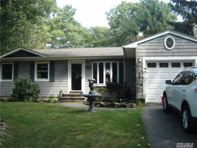 Beautiful Ranch On Quiet Dead End Street, Sachem Schools, Vinyl Sided Perfection Shingle Exterior, Bay Window And Fireplace In Living Room, 2 Sets Of Sliders To Huge Park-Like Fenced Yard. 2 Skylights, 200 Amp Elec, Updated Burner W/50 Gal Hw Tank, Finished Basement W/Bath & Egress Window, Low Taxes!! Deck, Shed & Hot Tub Are Gifts.