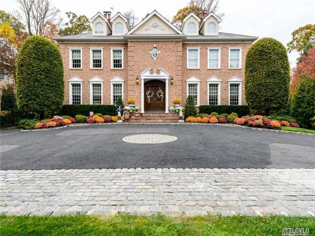 Elegant, Custom Home In The The Village Of Plandome Featuring Lr W/Fpl, Fdr W/Fpl, Spacious Family Room And Gourmet Eik Which Opens Through French Doors To Outside Patio Providing Spectacular Views Of Property W/In-Ground Pool & Fountain. 2nd Flr Offers Mbr Suite W/Bath + Fpl, Plus 4 Addtl Brs & 2 Full Baths.