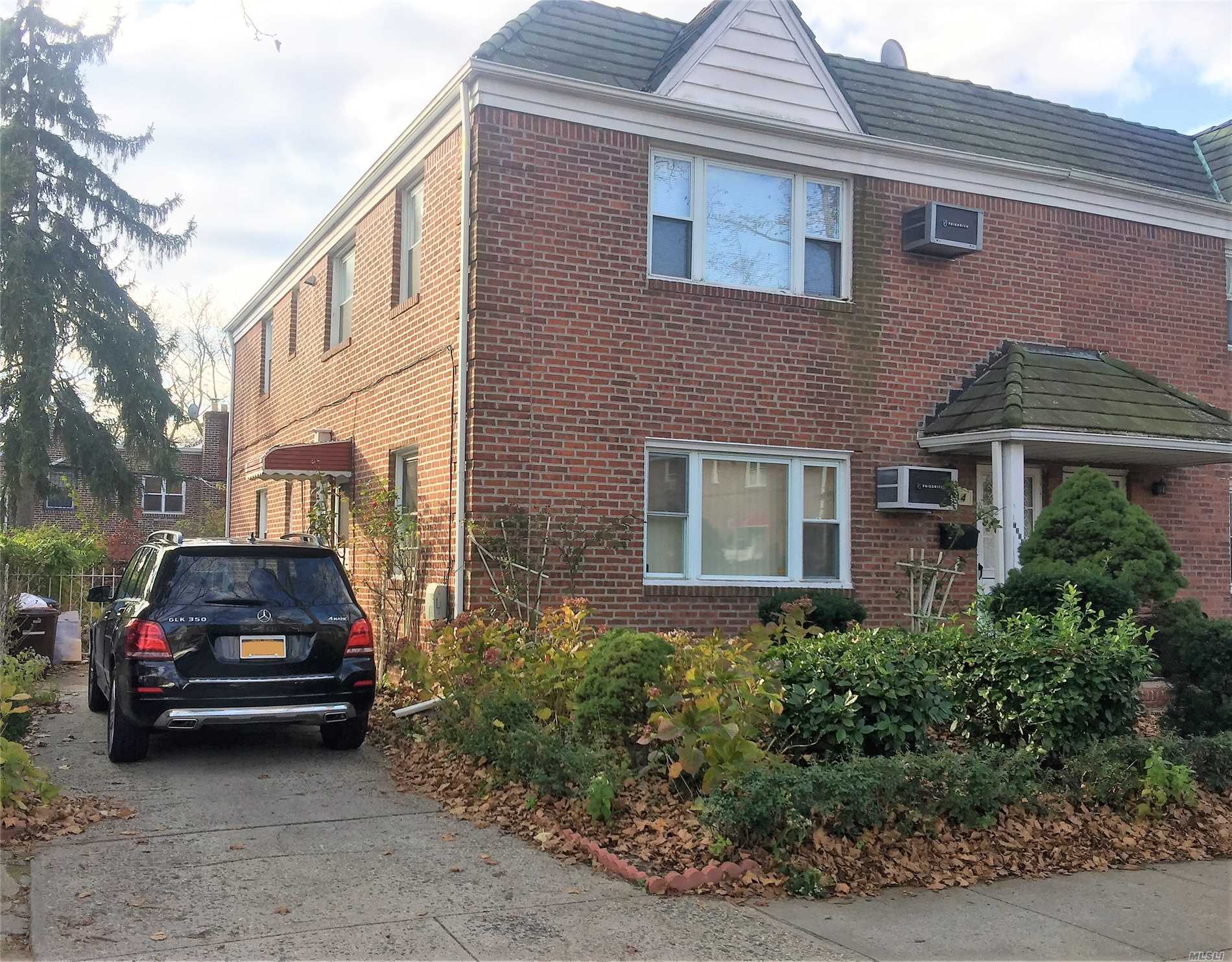 This All Brick 2-Family Semi-Detached Colonial Is Located In The Heart Of Fresh Meadows. Featuring Two 2-Bedroom, 1 Bath Apartments And A Finished Basement With A Separate Entrance! Zoned For School District #26, Close To Major Highways, A Shopping Center And Public Transportation.