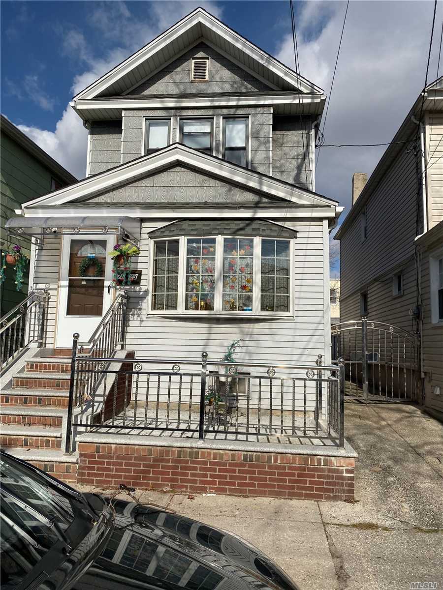 Beautiful Newly Finished 3 Br,  1Family full detach completely renovated in 2019 with full finished basement with double EXIT. 3BR 2 full Bath, Fw/finished basement 1920sqft living space in a lot of 24.5 ftX99.1ft. Driveway, 1 garage 1 storage space at the back yard. 10 minutes walk to subway near ALL. All new equipment Move in condition.