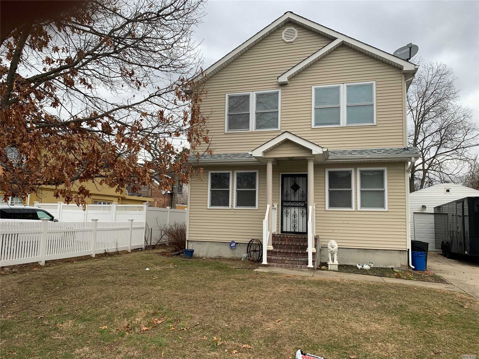 Property is located dead end street near Southern State Parkway. Close to schools, malls, train station and other transit. Home features nice size bedrooms, hardwood floors, 2 car garage. and well kept landscaped property. Come look inside this completely renovated home in 2010