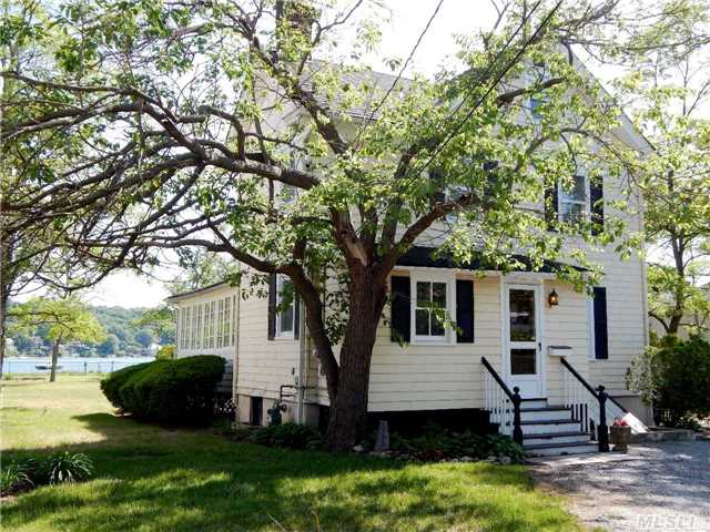 Amazing Waterfront On Mill Neck Bay. Lot#:19, 185 & 616, Riparian Rights (Under Water) Possible Subdivision,  Charming Older Home W Enclosed Porch, 2 Car Garage & Separate Bath House. Perfect Manhattan Get-A-Way. Summer Fun W/ Boating, Swimming, Kayaking At Your Doorstep. Room For Pool. Pine Island Park Assoc. Private Long Island Sound Beach Rights