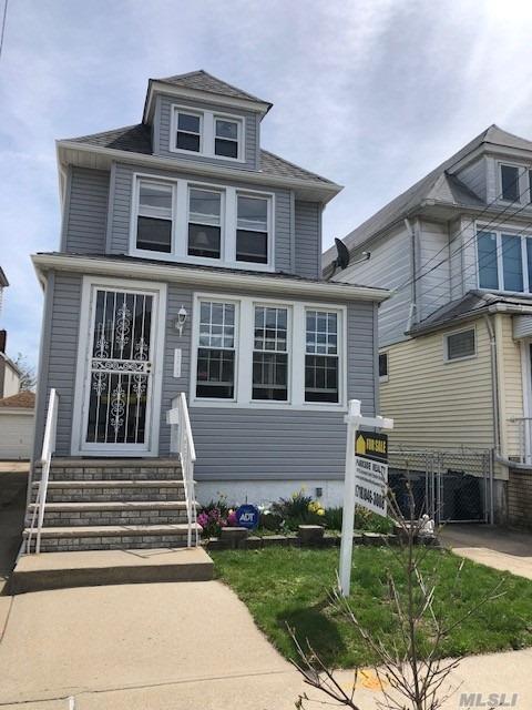 Detached well maintained Colonial Home with New Roof, Siding, Private Driveway and garage. Quiet street. Spacious 3 Bedroom with hardwood floors, Eat in Kitchen, Mature garden. 1 Full Bath and 2 1/2 baths.
