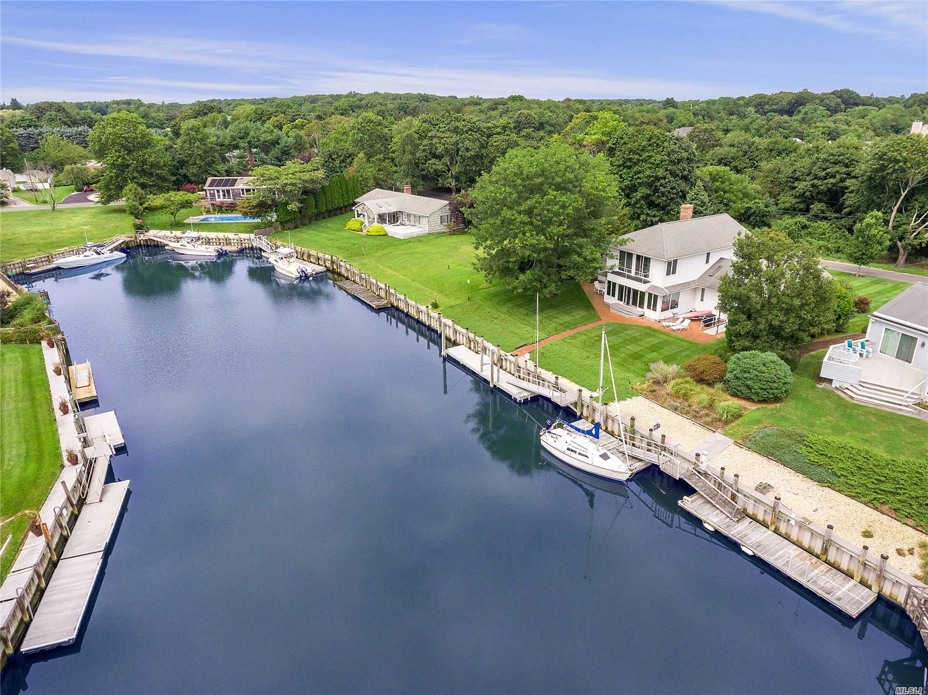 Come to Cleaves Point and see your new home, perfectly positioned on Gull Pond, with direct access to Peconic Bay. Keep your 60&rsquo; plus boat at your private floating dock, w/ elec & water, right outside your door! Surely enough room for you to summer with family, friends, and more! Home boasts a dockside Great room, newly renovated kitchen, and Master en/Suite. Private Beach community, outside of Greenport Village, on the cusp of East Marion. Private and serene location, nature lover&rsquo;s oasis!