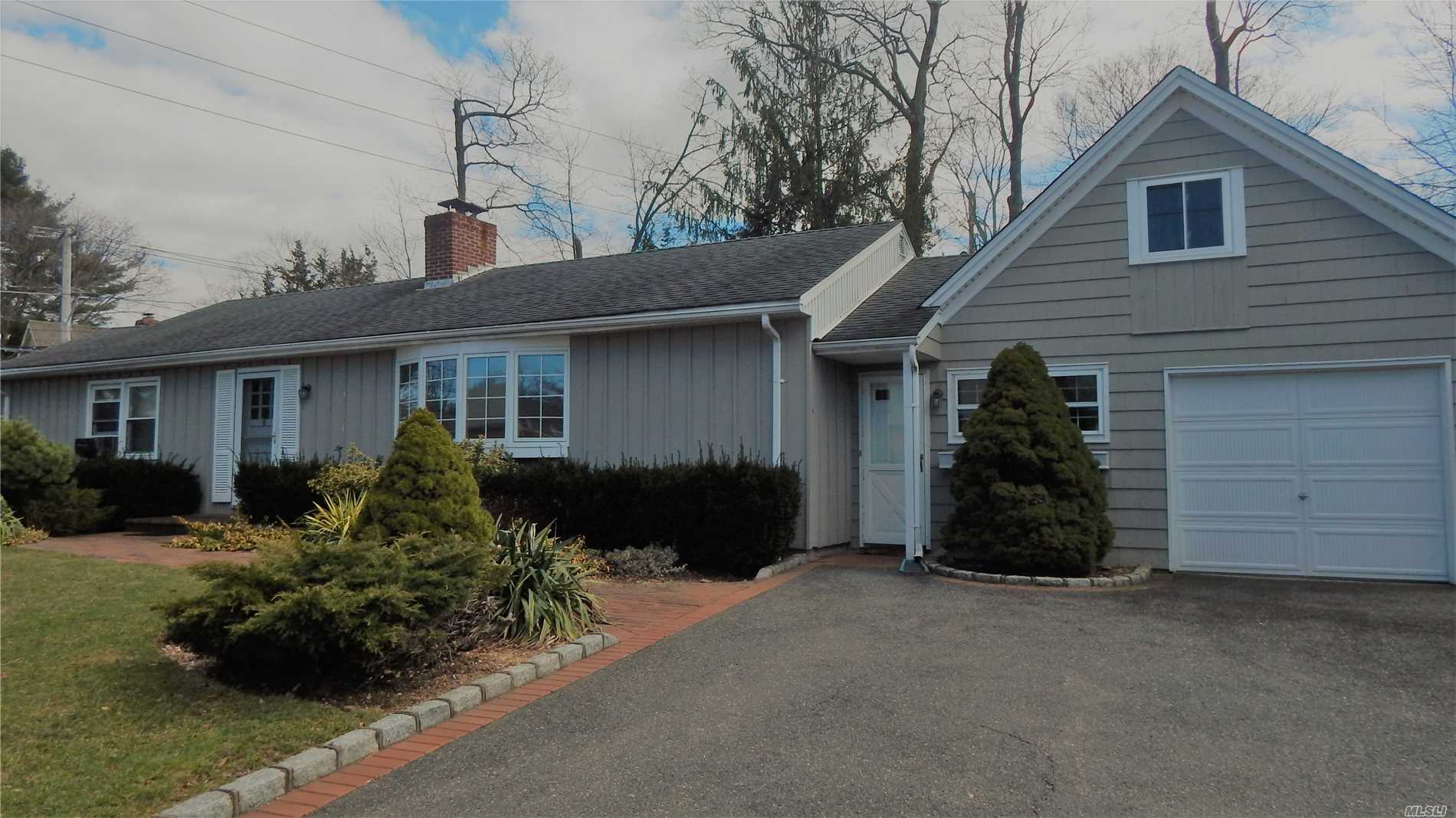 Expanded 4 Bedroom Ranch Home With Great Potential, North Syosset, Cul-De-Sac, Lr/Fireplace, Formal Dr, Eik/Skylight,  Hardwood Floors, Gas Heating, Fenced Backyard