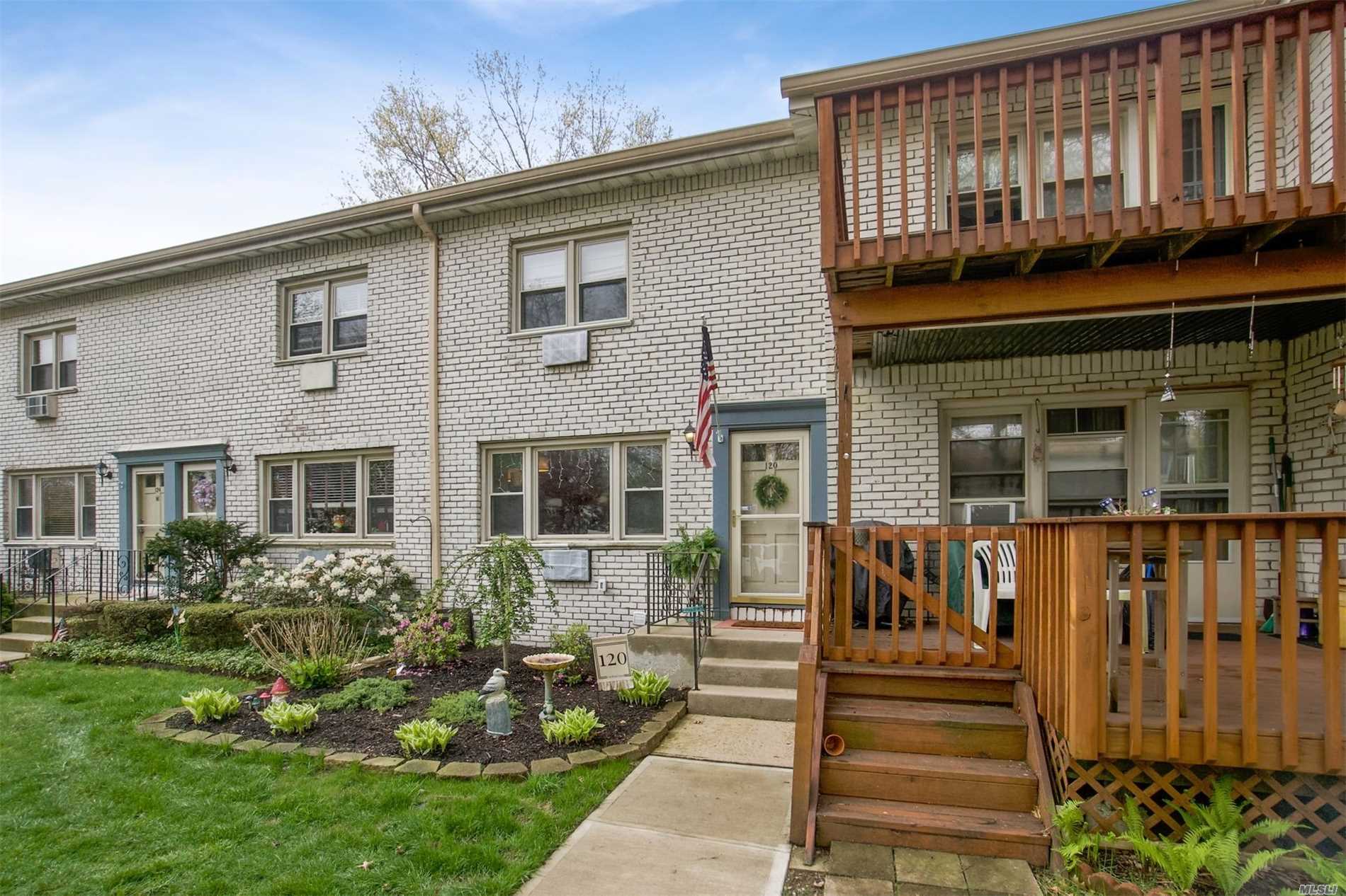 Beautiful Townhouse Style Co-op Boasts Gleaming Hardwood floors, updated Eat-in Kitchen with Newer Appliances, Updated 1.5 baths. Huge Master Bedroom & Generous 2nd Bdrm. Plenty of closets! Laundry in Unit. South Facing Deck, Perfect for Entertaining!