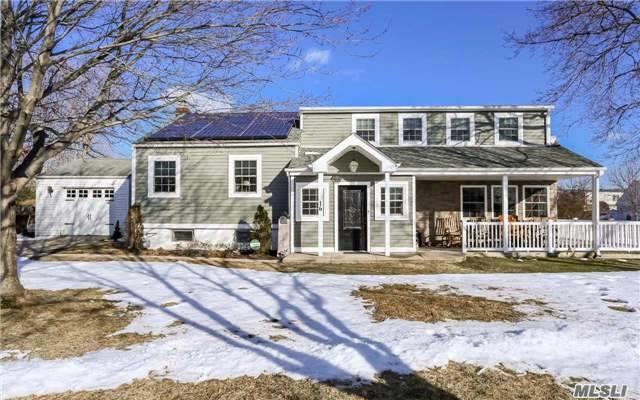 Gorgeous Home W/Open Floor Plan, 4Br, 2 Baths, Lg Lr Overlooking Kitchen Dr, Den, Updates Galore-- Roof, Siding, Windows, Elec 2Yrs, Lr Flrs 6 Months, Kitchen & Granite Counter Tops, Appliances 5Yrs, New Sheet Rock/ Insulation, Crown Moldings, Hi-Hats, Dimmer Switches, Cac, 3 Zone Gas Hot Water Heat, Transferable Solar Panels Leased $60/- Monthly, Wrap Around Porch & More