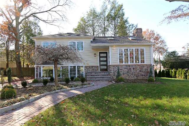 Stunning One-Of -A - Kind Totally Renovated Contemporary Home , Fabulous Landscape.W/Exterior Lighting And Accents. This Home Features 4 Brs, 2, 5 Baths, Chef&rsquo;s Kit W/Island , Stainless Steel Appliances & Granite Counter Tops, Cathedral Ceilings In Lr/Dr W/Fpl & 4 Skylights,