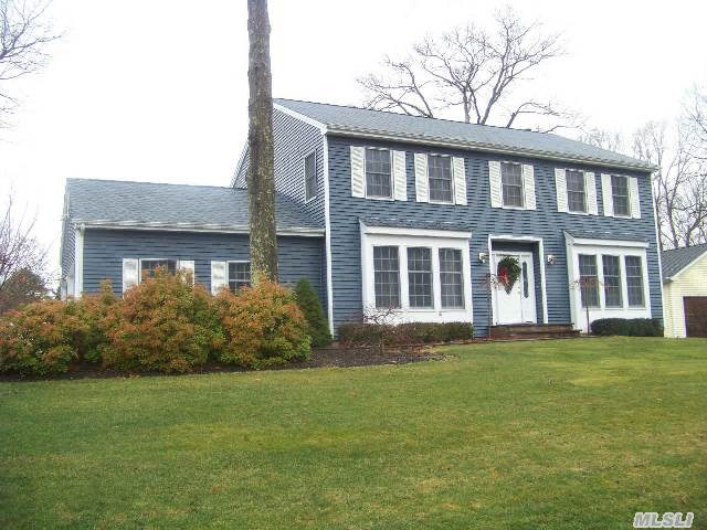 Beautiful 3000 Sq Ft Colonial On A Professional Landscaped 1/2 Acre.  3 Large Brs,  Den W/ Fpl & Hw Floors,  Formal Dr,  Formal Lr,  Finished Bsmt,  In-Ground Pool And More.  This Home Is A Must No Peconic Tax - Swr Schools In Brookhaven Township