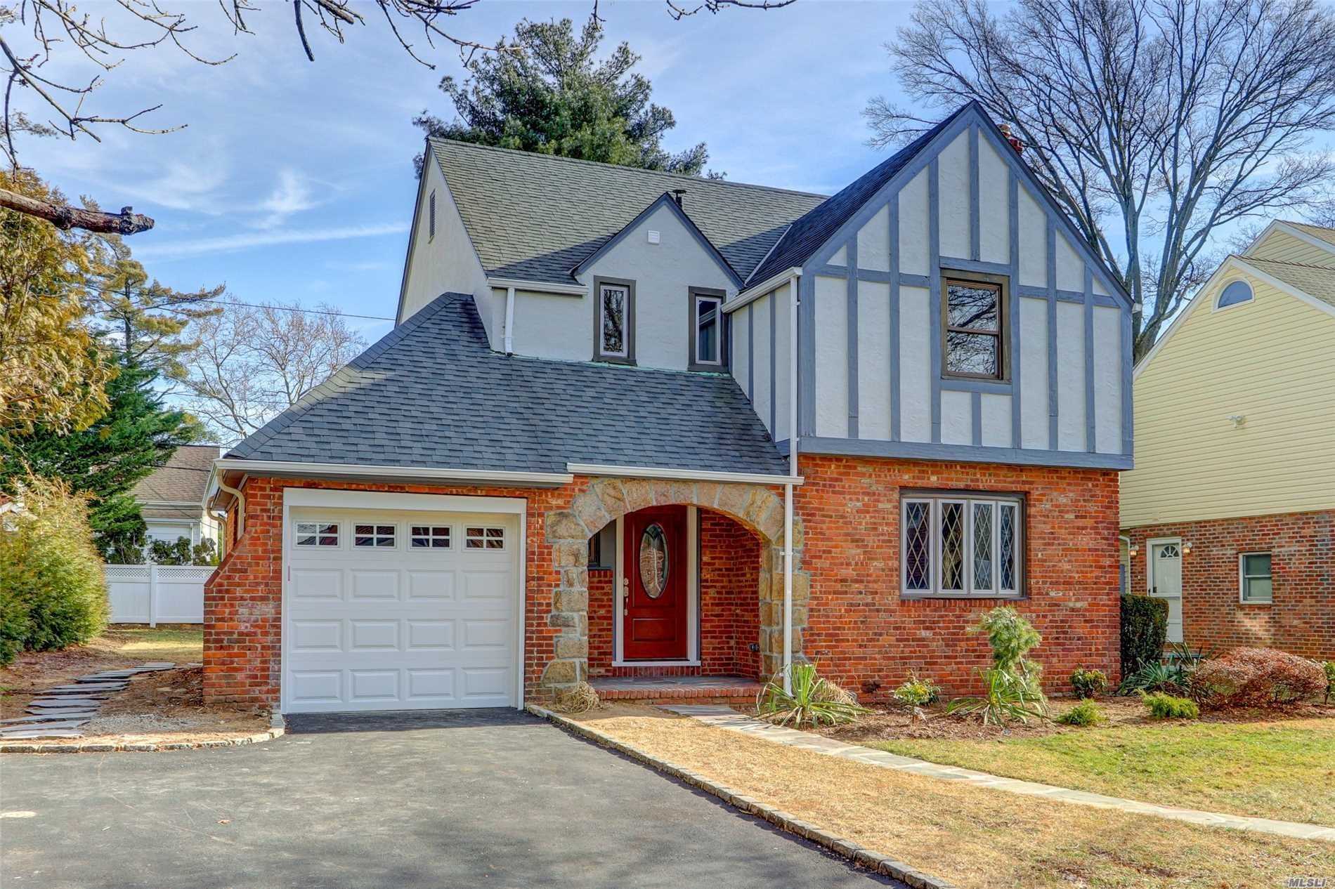 Newly Renovated Classic English Tudor. 5 Min Walk To Town And LIRR, Mstr Br w/Bth, Plus 2 Lg Br, 3.5 Bth W/Marble Tiles, Hw Floors, All New Kitchen W/SS Appliances And Quartz Counter Tops, Open Floor Plan, Lg Dining And Living Rm W/Wood Burning Fireplace, All New Plumbing And Electric, New Energy Efficient Cac/Hydronic Heat 2 Zones, State Of The Art Boiler/Tank-less Hot Water Heater Will Save Tremendously On Utility Cost, Full Finished Bsmt, Top Rated Manhasset Sd #6. Move Right In!