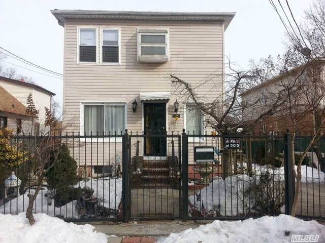 Large 1-Fam Col W/1750 Sq/Ft Living Space. Lovely Hardwood Floors. Large Eik W/Garden Windows. Back Door Leads To Porch & Out Door Deck. Large Master Bedrm W/French Door To Balcony. Master Bathrm W/Jacuzzi And Sep Shower. Spacious Attic For Storage. Finished Bsmt Fully Tiled. Det Ovesized 1-Car Gar.  Convenient To All. 2nd Floor Was Added In 2003.