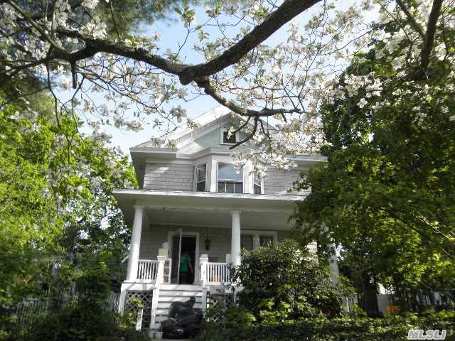 New To Market. A Genuine Oyster Bay Oldie-Built In 1907. Traditional Front-Porch Colonial In Desirable Capitol Heights Park Neighborhood W/ Winter Water-Views Of The Harbor. Beautiful Wood Floors,  High Ceilings,  Wide Moldings,  Original Floor Registers,  Slate Roof-Great Details! 3-4 Br,  2Full Baths,  Large Eik With Modern Stainless Appliances. Grape-Arbor Deck Off Kitchen.