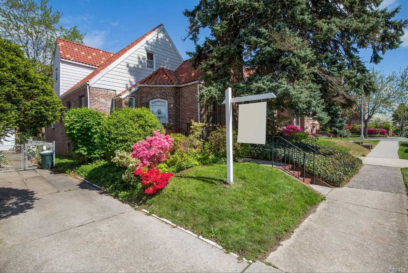 Welcome home to this brick tudor 1 family, vaulted celings and brick beams in lvingroom with firplace, large FDR, large kithen, master bedroom on 1st fl w/ add&rsquo;l bedroom, 2nd fl-3 bdrms, 1 bath, large attic, full basement, 1.5 car garage, private yard. Home needs TLC.