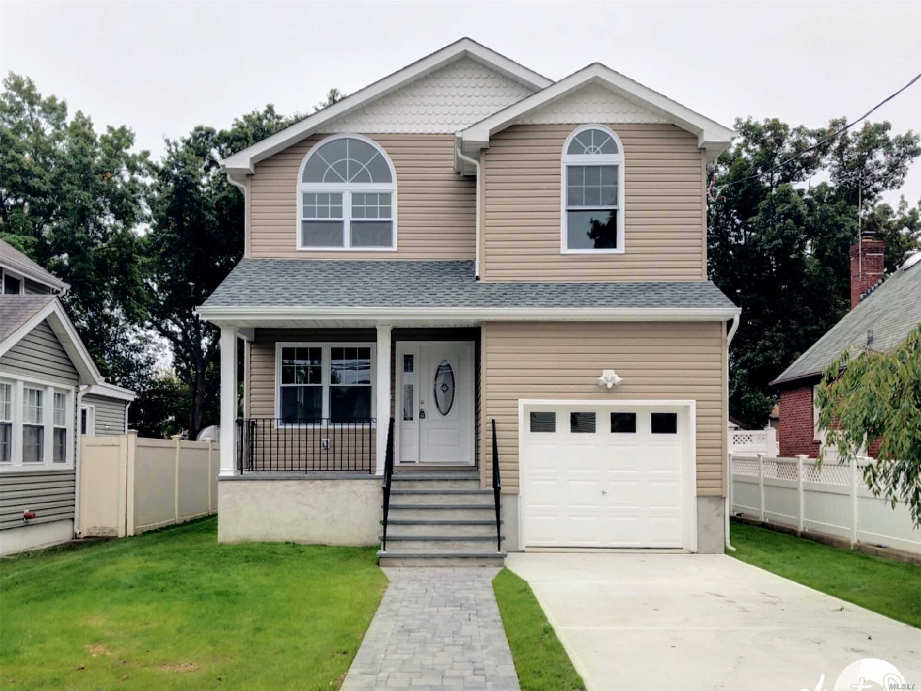 Wow...Totally Brand New Colonial Style Home W/ Apprx 2400 Sqft Of Living Space & A Beautiful Front Porch In The Village Of Lynbrook! This House Is All Custom Built & Features 4 Bdr&rsquo;s, 3 Full Baths, Kitchen W/Granite Ctrps/Ss Appl, Mbr Suite W/ 2 Wic&rsquo;s/New Designer Full Bath, Cathedral Ceilings In 3 Bdrs, Gleaming Hardwood Flrs Thruout, Den Off Kitchen, Huge Unfinished Basement W/ High Ceilings, 2-Zone Hvac Syst (Cac & Ha), Crown Moldings, Pvc Fencing, Beautiful Pavers, Pvt Drvy & So Much More!