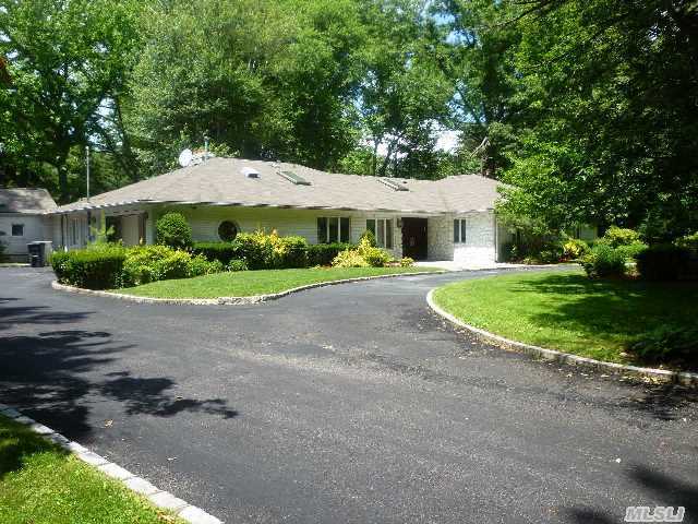 Totally Renovated Brick Ranch  On 1 Magnificent Acre !! Cathedral Ceiling Living Room,  Dining Room,  Euro-Chef Granite Eat-In Kitchen,  Den. 4 Family Bedrooms,  2 Full Baths + 1 Large Guest Or Office & Full Bath. Magnificent 1 Lush Acre ! Walk To Shopps & Worship !! Gas Heat ,  Cac,  Central Vac & More .....