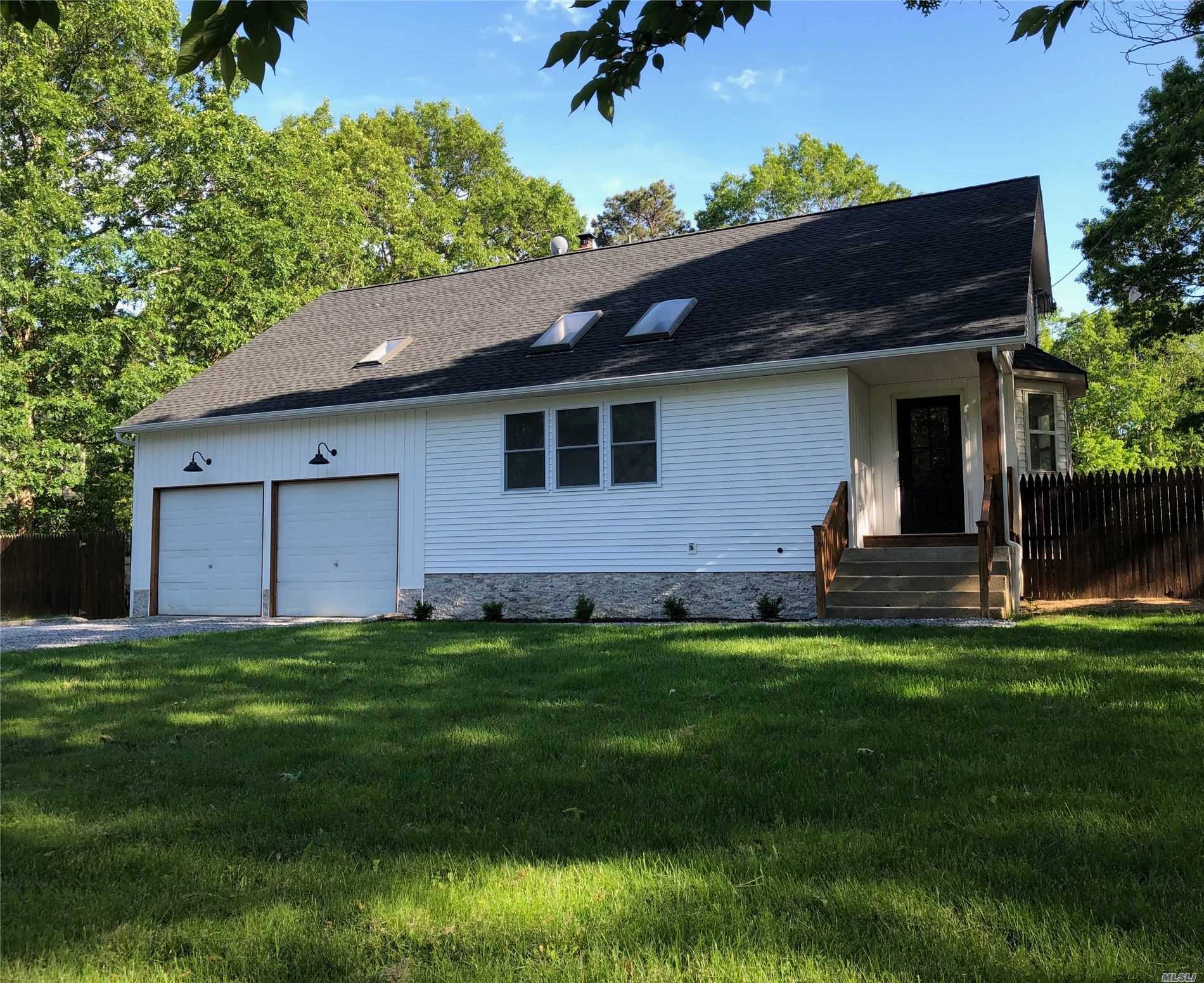 Large cape featuring 5 bedrooms and 3 full baths. Completely renovated home. New roof, all new interior, and driveway. features second story den, 3 car garage with shop area as well as a full unfinished basement with outside entrance.