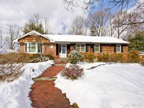 Clean-As-A-Whistle Nob Hill Ranch On .38 Acre. Floor Plan Features Open Eat-In Kitchen-Family Room And Over-Sized Living Room With Oak Floors And Fireplace. Double Closet Entry Foyer With Powder Room. Laundry Room With Half Bath. Full, Finished Basement: Bedroom, Bathroom, Storage Closets, And Great Play Space. 4-Zones (New Burner + Hwh). Roslyn Schools. East Hills Park.