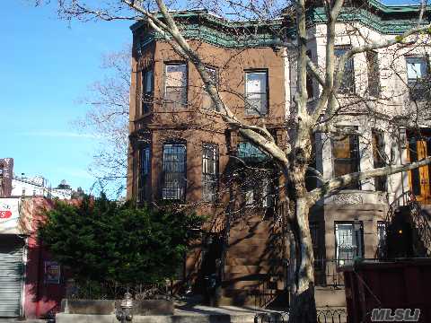 3 Family Semi-Detached Brownstone W/Courtyard New:Boiler, Hot Water Heater, Electric, 3Yr Young Roof, 2 Fireplaces, Parquet Floors. Great Investment Opportunity