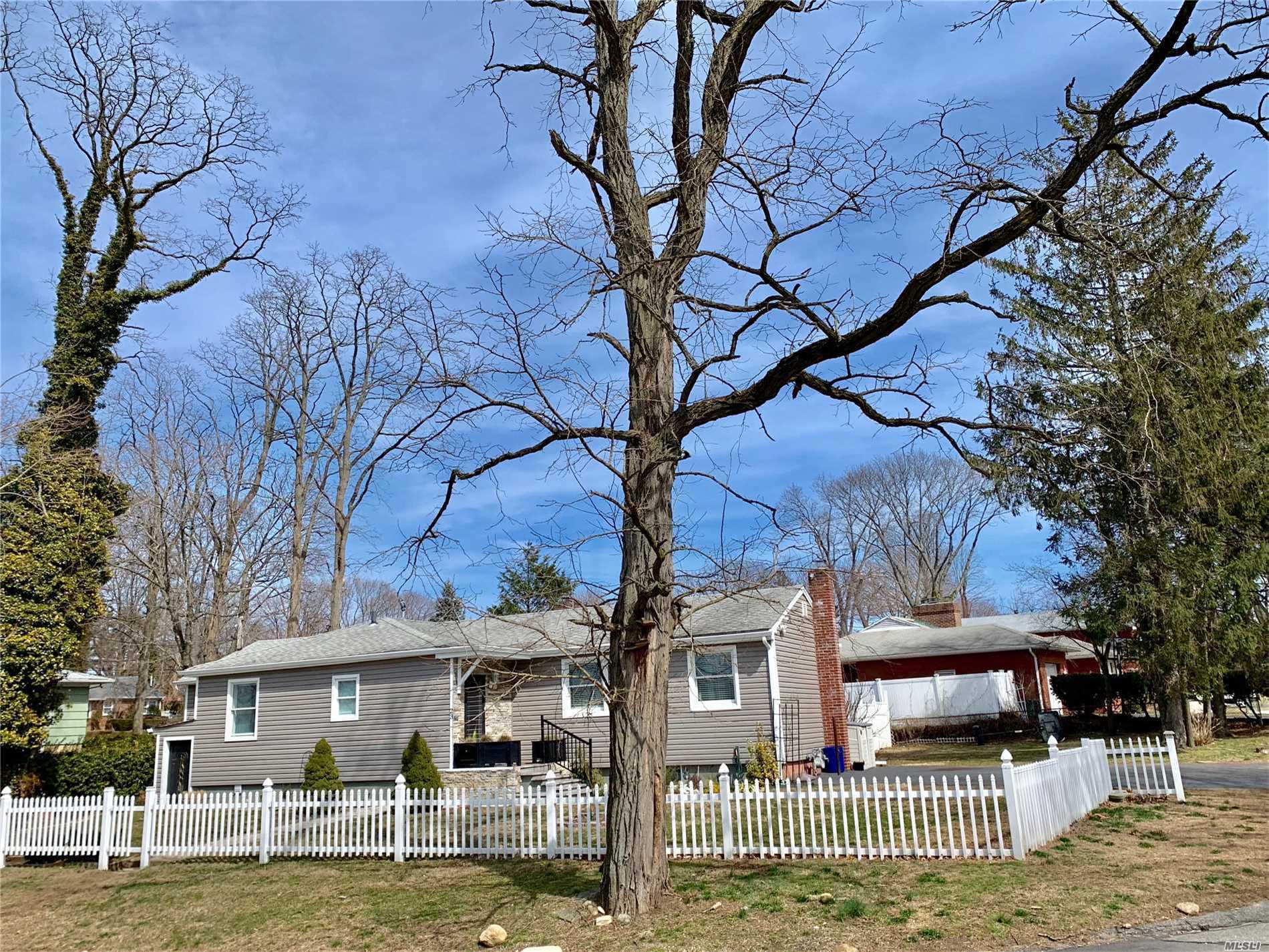 Remodeled Sunlit 3+Br 2Bth Ranch On Large Fenced Corner, Landscaped Prop, Large Deck, And Huge Barn Style Shed. Custom Granite EIK w SS Appliances And Center Isle Gorgeous Pine Floors Sliding Doors From Large LR To Deck And Yard All New Baths, Windows, Roof, And Gas Heating. Full Fin Basement With Sep Outside Entrance. Seconds Away From Long Island Sound and Beach!