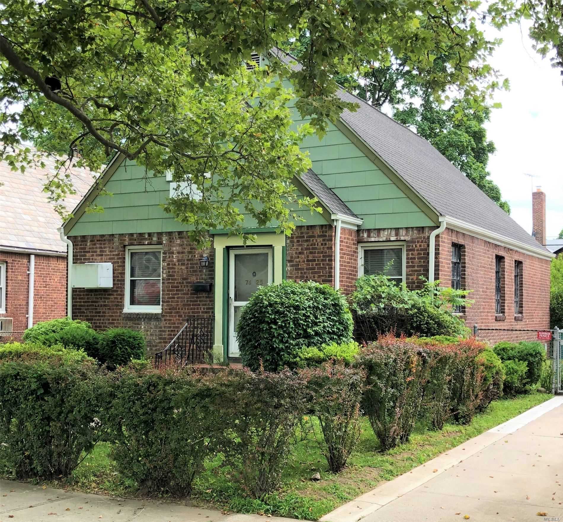 Bring your design ideas and some TLC to this brick & frame cape and create your dream home in a prime location of Fresh Meadows! Located in close proximity to St. John&rsquo;s University, mass transit into Manhattan, major highways, schools and houses of worship.