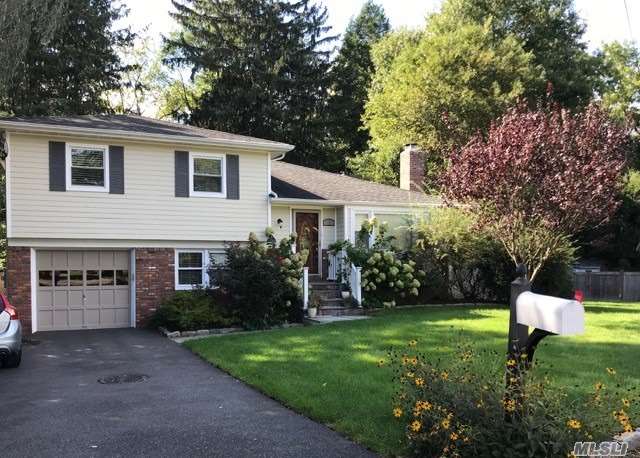 LOCATION and MINT! This fabulous Split level home with spacious Open Floor Plan, Recently Renovated from head to toe. Anderson windows, Hardie-plank siding, Renovated kitchen and baths, Situated on a quiet cul de sac backing The Muttontown Preserve. With 4 bedrooms, 2 full baths, New Great Room with vaulted ceiling, Skylights & Wall to Wall windows providing breathtaking views of the Preserve, 2- zone gas hot water/CAC; 200 amp elec, IGS..25 % SCHOOL.TAX REDUCTION FOR 2019