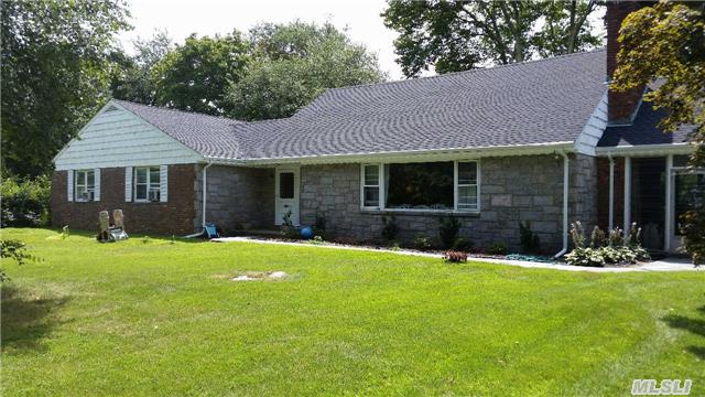 Charming Farm Ranch On 2.72 Flat Acres In East Williston School District. Pool & All Weather Tennis Ct