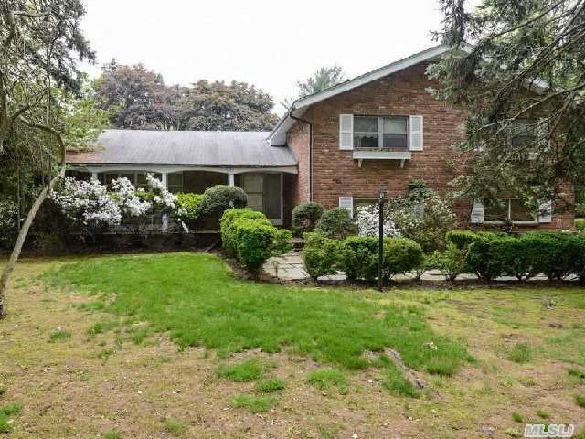 Split Level Home On One Acre Of Beautiful Treed Property. Home Being Sold As Is.  Living Rm/Fpl,  Formal Dining Rm,  Eat-In-Kitchen.   Master With Sitting Rm,  2 Large Family Bedrooms,  2 Full Baths Lower Level: Den,  Maids Rm/Office,  Full Bath.  2 Car Garage,  Alarm System.  Sprinklers Not Being Represented.