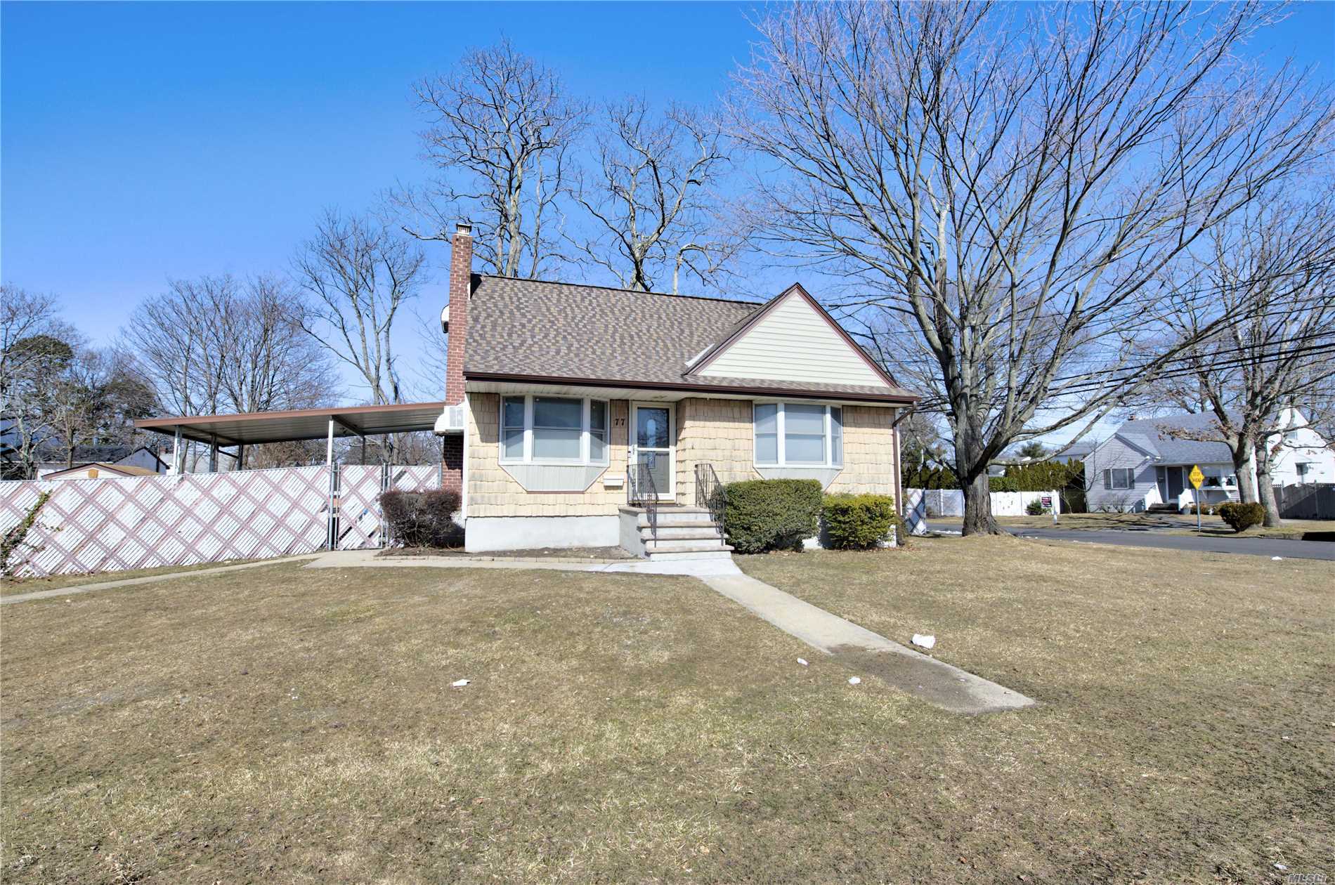 Diamond Cape Completely Remodeled To Perfection. Living Room With Gorgeous 4 Hardwood Floors, New Eat-In-Kitchen With Granite Counter Tops & Stainless Steel Appliances. Beautifully Appointed Full Bath With Rain Drop Shower.Master Suite With Half Bath Plus Two Guest Bedrooms. Plenty Of Property And Convenient To All. Islip Schools.