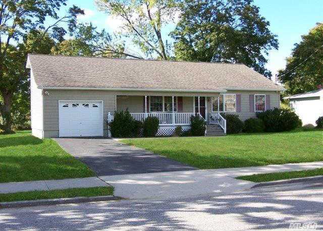 Spacious Ranch In The Heart Of Patchogue Village,  Walk To Town &Shopping,  Close To Trains,  Bus,  Highways. Built In 2000 W/Vaulted Ceilings,  Huge Eat In Kitchen W/Island &Radiant Heating In Floor. New Carpets,  New Paint,  Central Air. Master Suite W/Bath,  Tons Of Closets.Enormous Full Basement(1450 Sq Ft)W/Tall Ceilings Ose Alarm System. Priced To Sell! Call Today Won't Last