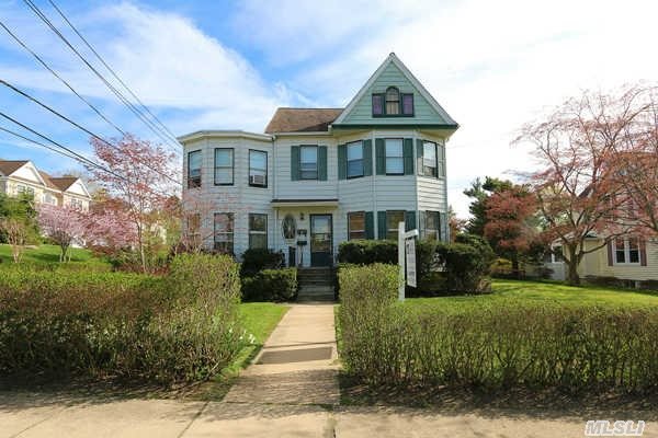 Elegant 2 Family Victorian.  Recently Updated,  Featuring 3 Bedrooms,  1.5 Baths Over 2 Bedrooms,  1 Bath.  Two New High-Efficiency Gas Heating Systems. Separate Gas And Electric Meters. Large Light,  Bright,  Private Backyard With Well-Established Landscaping. 2 Car Garage. Lovely Oyster Bay Neighborhood. Convenient To Village. Easily Converted To Single Family Home.