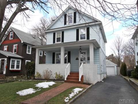 Beautifully Renovated Colonial With Rocking Chair Front Porch.Oversized Lr/Wfpl.Huge Fdr Opens To Den.Top Of The Line Eik With Granite Counters/Viking Range/Hw Floors.Spacious Master Br,2 Additional Brs,New Bath.Full Stair To Attic/Lots Of Storage. Full Basement W/High Ceilings,Laundry.Det.Gar.Deep Property.New Patio.Walk To Rr,Town & Schools.Mint!