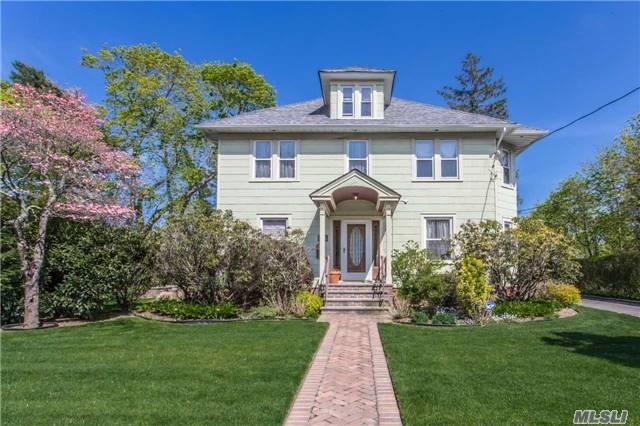 Charming 1905 Ch Colonial In N.Syosset Renovated W Every Modern Convenience While Keeping Original Classic Details Including Original Pine Floors, 6Base Moldings, 5 Ft Pocket Door To Double Lr, Frml Dr. New Eik Custom Cabinets W/Rustic Natural Wood Center Island, 4 Br's W/Walk-In Closets, Ofc W/Vintage Pine Paneling & Custom Built-In Bookcase. Full Finished Attic/Bonus Rm.