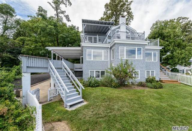 Quintessential Beach House W/Spectacular Unobstructed Waterfront Views & Private Beach On Exclusive Centre Island! Stunning, Recently Renovated Open Kitchen W/Breakfast Nook. Exterior Freshly Painted, Large Entertaining Deck, Master W/Expansive Balcony. Many Updates Thru-Out W/Orig&rsquo;l Character Of Built Ins & Bookcases. Close To Nyc. Perfect Wknd Or Year Round House!