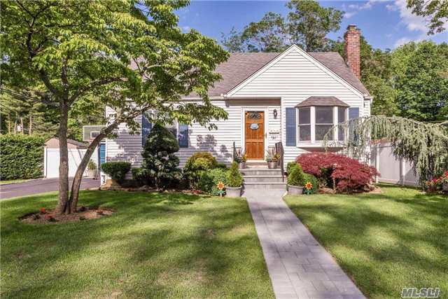 Beautiful Glen Cove Cape Must See! Belgian Block & Pavers Walk & Stoop Lead Into The Large Living Rm. Eik, Family Rm, Mbr, Full Bath & Br Round Out The First Flr. 2 Additional Brs On Second Flr & A Wic. Basement Full Finished W/Spacious Rec Room, Laundry Rm & Utilities. Rear Trex Deck Off The Family Rm. 4 Security Cameras Overlook Blacktop Doublewide Drvwy With Bball Hoop