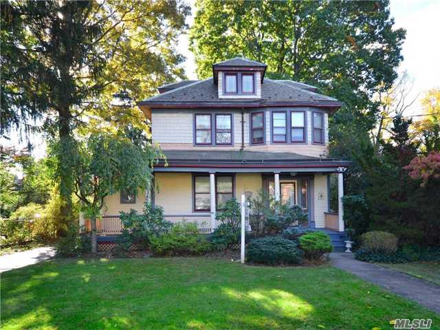 This Quintessential Sea Cliff Victorian, Located On A Deep Lot, Boasts A Granny Porch, Hardwood Floors, Stained Glass Windows, Central Air Conditioning, And A Detached 2 Car Garage. Walk To Village, Beaches And Schools. North Shore Schools, Beach Privileges