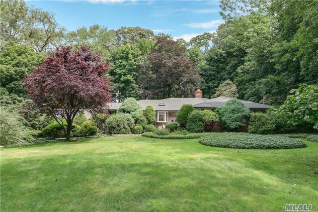 Roslyn Estates. Rare Find And One Of A Kind Massive Ranch Home Sitting On A Two Acres Lot In The Beautiful Roslyn Estates. Huge Home With So Much Charm, Three Bedrooms Two Baths, Large Eat In Kitchen, Den, Enclosed Porch, Fireplaces And So Much More.