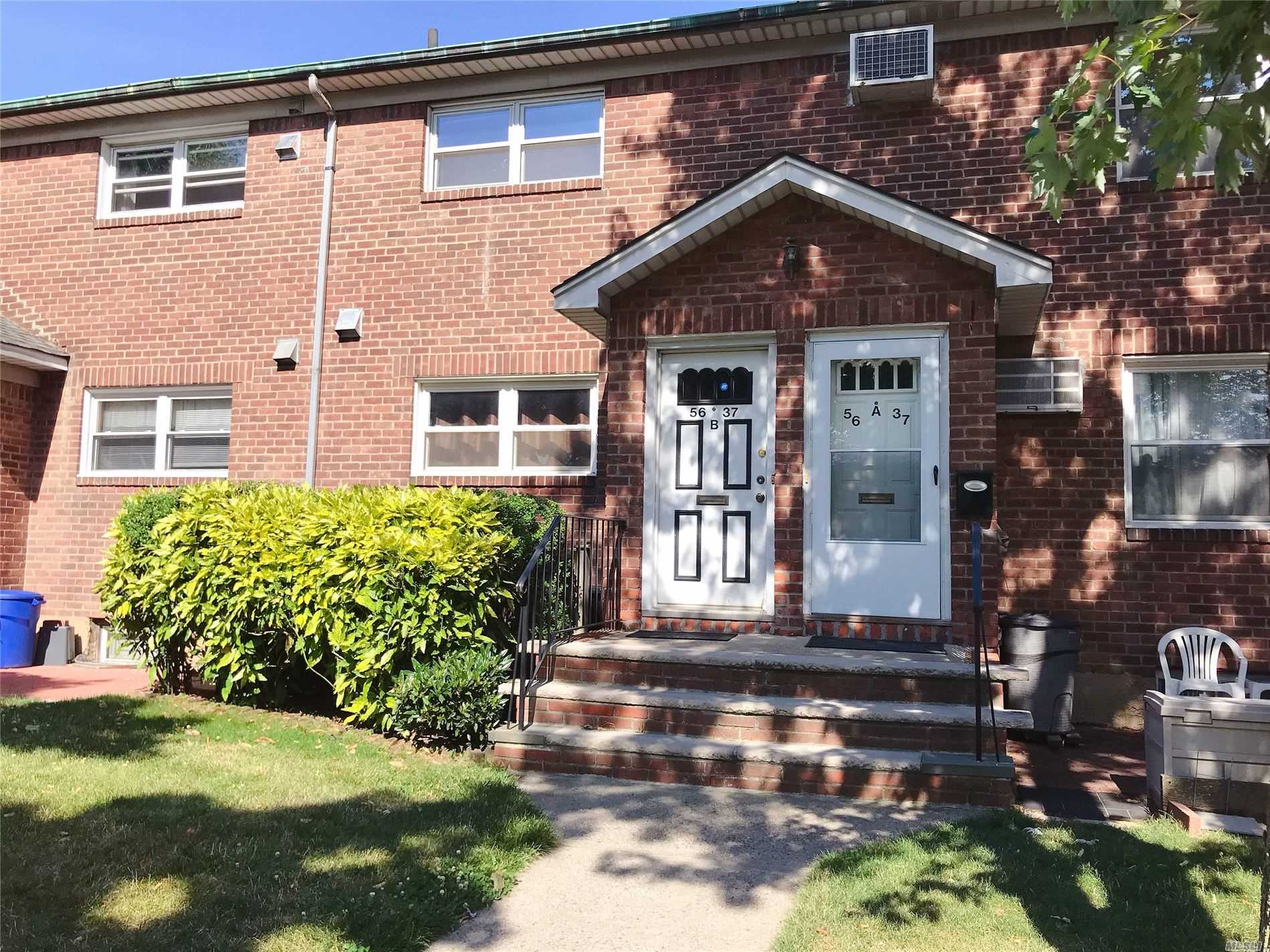 This Unit Includes the Indoor Garage... Low Maintenance Includes Heat....Plenty of Free Parking in The Rear of The Building. Walk to Shopping, Park..Easy Access to Major Highways. Bus Q17/Q30, /Q31/Q88...School Dist. #26, Walk To PS.173/JH.216/Francis Lewis HS. Apartment Needs Work.