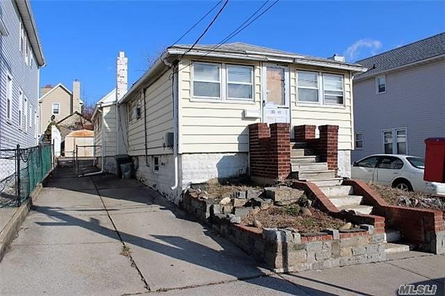 Detached Two Bedroom Bungalow Style One Family Home. Consists Of Two Lots For Sale Block 4292 Lots 95 + 195. Combined 30 X 90 2, 700 Sq.Ft. Zoned R4. Zoning Allows For A Two Family Home. Do Not Rely On Information Without Consulting An Architect.