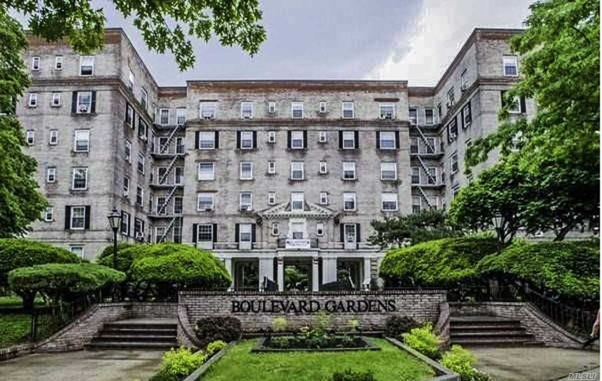 Large 1 Bedroom Coop On The 5th Floor With A Beautiful View From The Entire Apartment. Hardwood Floors, 9 Foot Ceilings, Eat-In Kitchen. This Is A Must See Great Space. 5 Windows With Plenty Of Natural Light Throughout The Apartment. Ready For Move In. Located In Beautiful Elevator Building On A Quiet Residential Block.