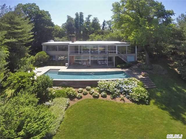 Fabulous Waterviews From Every Room Of This 4 Br, 5 Bth Mid Century Modern Retreat In The Heart Of Sands Point. Master Br/Bth With Fp On Main Floor, 3 Additional Brs, 3 Bths On The Ground Flr, Inground Pool. This Home Sits High On 2+ Acres Of Park-Like Property Overlooking Long Island Sound. Membership In The Village Club Of Sands Point, 30 Minutes To Nyc Via Lirr.