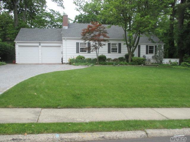 Beautifully Situated Four Bedroom Ranch On Oversized Park-Like Property (100X126)/ Entry Foyer, Oversized Living Room With Fireplace, Formal Dining Room, Snaidero Designer Kitchen Opens To Den. Two Fully Renovated Bathrooms. Spectacular Property W/ Front & Back Patio. 2 Car Attached Garage, Huge Stand-Up Attic. Part Basement W/D Crawlspace. New Roof/Alarm, Termite Contract