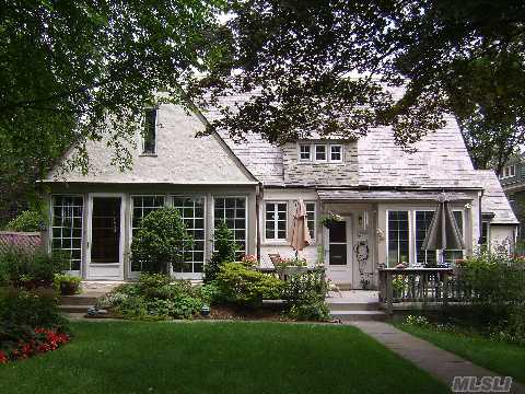 Incredibly Beautiful One Of A Kind English Slate Roof, Stucco Home With Incredible English Gardens. Beach And Mooring Rights At Sea Cliff Beach.