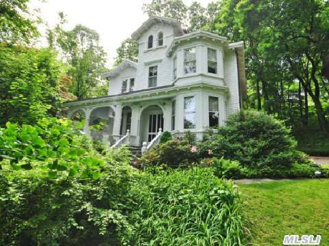 Long Private Scenic Driveway To Restored Historic Italianate Victorian Colonial. Grand Drawing Room For Entertaining,  Gourmet Kitchen With State Of The Art Amenities,  Luxurious Updated Baths. Beautifully Restored To Its Original Elegance And Splendor! Romantic Winter Water View Of The Harbor. Roslyn Schools,  Port Washington Train Sticker!