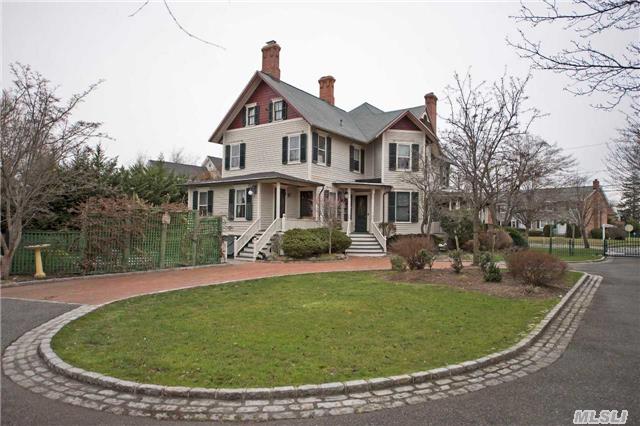 Beautifully Restored Historical Victorian Built In 1882. Magnificent 6 Br, 3.5 Bath Dream House With Det. Carriage House With 2nd Floor Gym. 5 Cozy Fireplaces, Spacious Open Layout With Custom Eik W/Fpl., Ss Appl., Granite Counter Tops, Master Br W/Fbth & Fpl And On Over Half Acre Of Prof. Designed Gated Park Like Entertainers Property. $450 Mth Gas/Elec