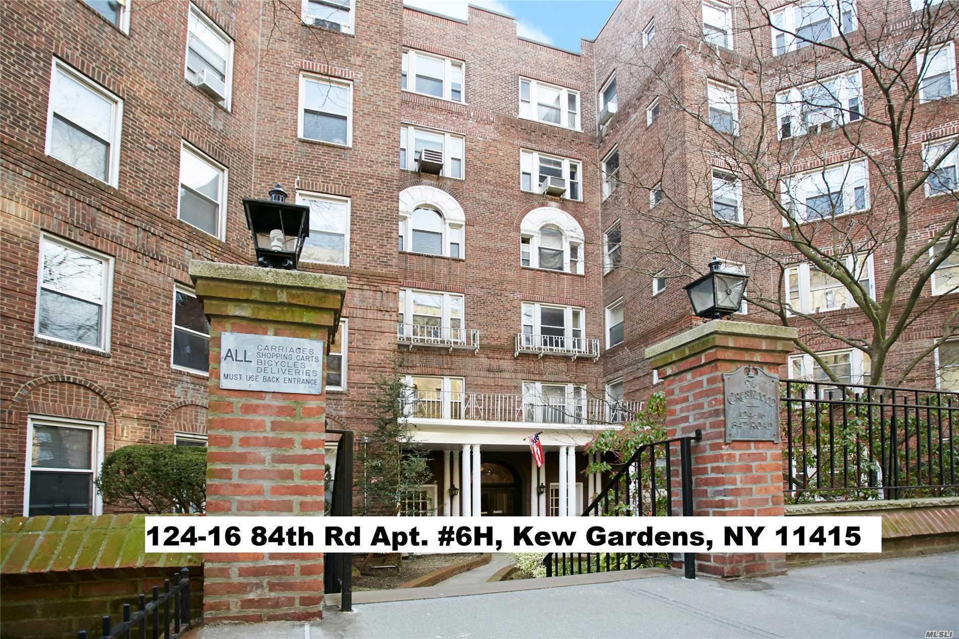 You Are Greeted By An Elegant & Well Managed Pre-War Building With Dual Elevators.Offering Almond Colored Wood Floors, Spacious Living Rm, Dining Rm & Kitchen, Lots Of Closet Space.Tons Of Curb Appeal, Small Garden, Modern Gym, One Block From Lirr, Near E, F Trains, Shops & More.Washer/Dryer In Building.Live In Super.Sublet Allowed Max 3 Yrs.Flip Tax $6 Per Share.Cats & Dogs Ok